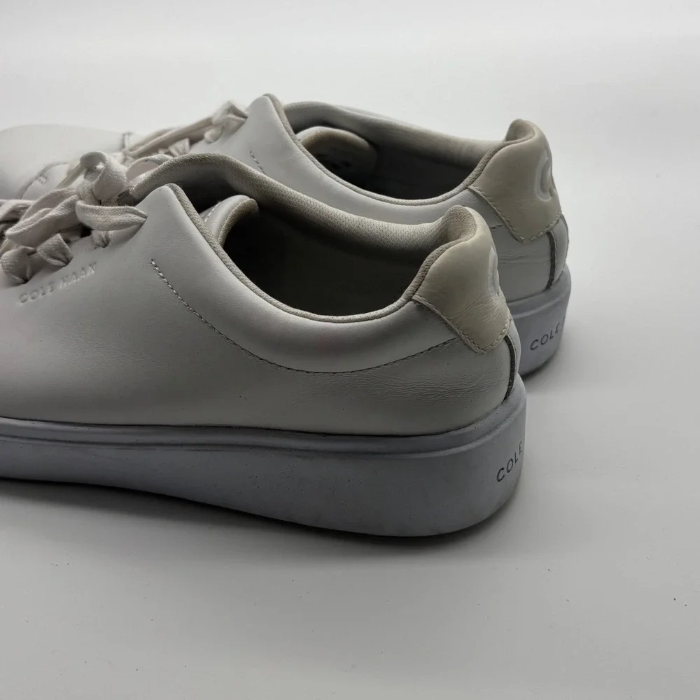 Cole Haan Mens Grand Crosscourt Modern White Leather Sneakers Size 10M